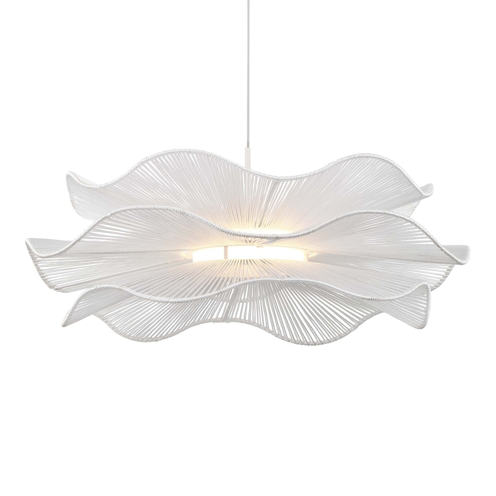 Wry Lighting Whisper Integrated LED Pendant in Matte White